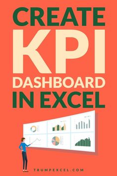 the cover of create kpi dashboard in excel