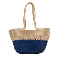 This summer, elevate your style with our Shoulder Bag Hollow Woven Bag. Hand-crafted from French Straw, this large bag boasts a unique and intricate woven pattern, perfect for adding a touch of elegance to any outfit. With ample space and a comfortable shoulder strap, it's the ideal accessory for any occasion. Stand out from the crowd with this must-have bag. Elevate your summer style with our Shoulder Bag Hollow Woven Bag. Crafted from French straw, this bag is lightweight and perfect for warm weather. The spacious design allows you to carry all your essentials while the hollow woven details add a touch of elegance. Perfect for any occasion! Holiday Tote Bag, Eco Bags, Straw Tote Bag, Top Handle Handbags, Straw Tote, Klein Blue, Bag Trends, Basket Bag, Vacation Beach