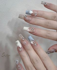 Asian Nails, Grunge Nails, Blush Nails, Really Cute Nails, Soft Nails, Jelly Nails, Kawaii Nails, Cute Nail Designs, Funky Nails