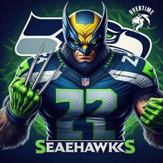 an image of a football player with claws in his hands and the number 73 on it's chest