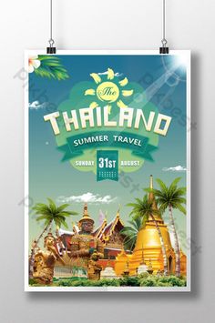 a poster for the thailand summer travel festival