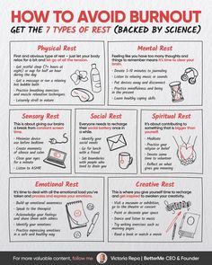 Types Of Rest, Avoid Burnout, Getting A Massage, Self Care Bullet Journal, Vie Motivation, Writing Therapy, Skills To Learn, Mental And Emotional Health