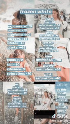 a poster with the words frozen white on it's side and pictures of women in bikinis