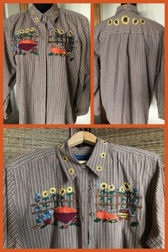 Autumn-themed embroidered pumpkin scene shirt in great vintage condition!  

CHECK OUT LAKESIDE LILY VINTAGE – Curated vintage items of clothing focused on timeless styles and great quality! Located in Missouri, fast free shipping, quick replies to inquiries. For more similar items, please go to Lakeside Lily Vintage on Etsy for easy shopping! Pumpkin Aesthetic, Autumn Shirts, Embroidered Pumpkin, Scene Shirt, 1980's Fashion, Fall Plaid, Recycled Fashion, Autumn Dress, Vintage Blouse