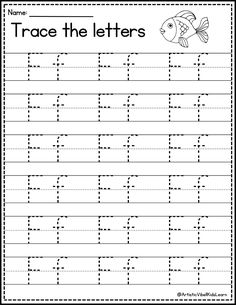 trace the letters worksheet for kids to practice their handwriting and writing skills with