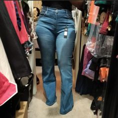 Fashion Nova Sz 15 Medium Wash:Very Stretchy 74% Cotton 27% Polyester 2%Spandex Stretch Medium Wash Bottoms For Night Out, Chic Stretch Blue Jeans, Casual Blue Elastane Jeans, Stretch Blue Jeans For Night Out, Blue Bootcut Jeans, Jeans Fashion, Fashion Nova Jeans, Bootcut Jeans, Flare Jeans