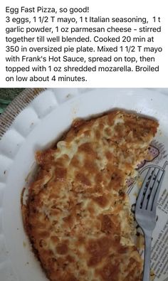 a piece of pizza on a plate with a fork