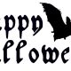 a black and white photo with the words happy halloween