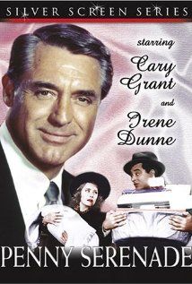 the movie poster for penny serenade starring cary grant and genee dunne,