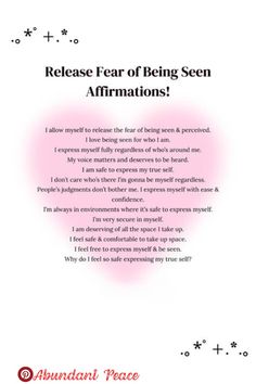 the back cover of an affirmation book with pink heart and words on it