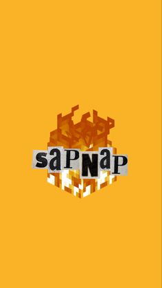 an orange background with the words sapnap on it