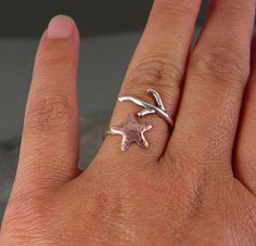 Copper Starfish Coral Branch Adjustable Ring Star by HapaGirls Unique Starfish Jewelry As A Gift, Starfish Ring, Ocean Jewelry, Nautical Jewelry, Coral Ring, Shell Jewelry, Beach Jewelry, Copper Jewelry, Adjustable Ring