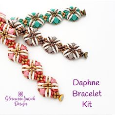 the beaded bracelet kit includes several different designs