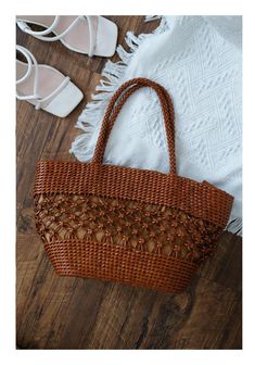 Spring Brown Braided Bag, Spring Braided Brown Bag, Spring Braided Brown Shoulder Bag, Elegant Brown Leather Crochet Bag, Elegant Brown Straw Bag With Woven Leather, Casual Leather Crochet Shopping Bag, Casual Leather Crochet Bag For Shopping, Brown Handheld Crochet Bag For Spring, Handheld Brown Crochet Bag For Spring