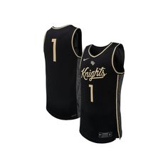 Step up your UCF Knights jersey collection with this Replica Basketball Jersey from Nike. Its lightweight and sleeveless design offers breathability and comfort. The classic UCF Knights design will help you stand out every time you wear it.Step up your UCF Knights jersey collection with this Replica Basketball Jersey from Nike. Its lightweight and sleeveless design offers breathability and comfort. The classic UCF Knights design will help you stand out every time you wear it.PRODUCT FEATURESMove Collegiate Sleeveless Jersey With Team Logo, Sleeveless Black Jersey With Team Logo, Sleeveless Cotton Jersey For Sports Season, Sleeveless Cotton Jersey For Sports, Collegiate Sleeveless Jersey Top, Sleeveless Sports Season Jersey With Team Logo, Sleeveless Jersey Tops For Team Events, Sleeveless Jersey Sportswear Top, Sleeveless Jersey With Team Logo For Sports Events