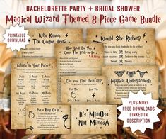 the bachelor party and bridal shower game bundle