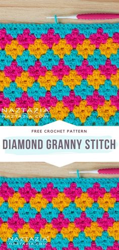 Crochet Diamond Granny Stitch Crochet Stitches Colorful, Crochet Blanket Patterns Colorful, Purple Crochet Blanket Pattern, Crochet Blanket With 2 Colors, Crochet Blanket Patterns Multicolor, Crochet Afagan Patterns Free, Ice Cream Yarn Crochet Patterns, Free Crochet Pattern Afghan, Crochet Knit Pattern