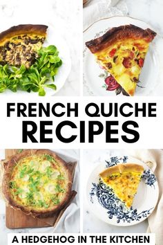 French Quiche Recipes, Vegetarian French Recipes, French Vegetarian Recipes, French Quiche, Easy Irish Recipes, Eggs Cream Cheese, Peach Ice Cream Recipe