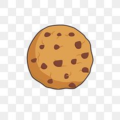 a chocolate chip cookie on a white background png clipart image with transparent background