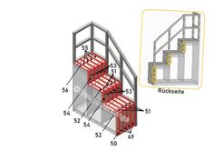 the diagram shows how stairs can be used to climb up or down from the top