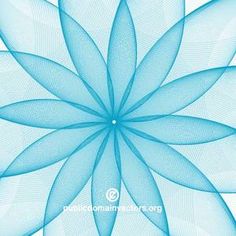 an abstract blue flower on a white background