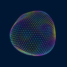 an image of a colorful ball on a dark background