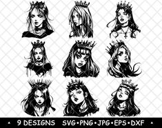 9 designs svng - png - eps dxf