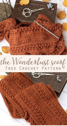 the wanderlust scarf free crochet pattern