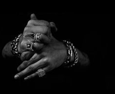 Biker Aesthetic Male, Jewelry Portrait, Justin Davis, Male Jewelry, Biker Aesthetic, Bling Ring, Biker Jewelry, Tony Ward, Hand Wrist