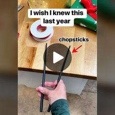 someone is holding chopsticks in their hand with the words i wish i knew this last year