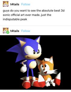 two screenshots of sonic and tails on twitter