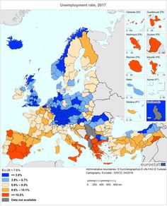 a map shows the percentage of people living in europe