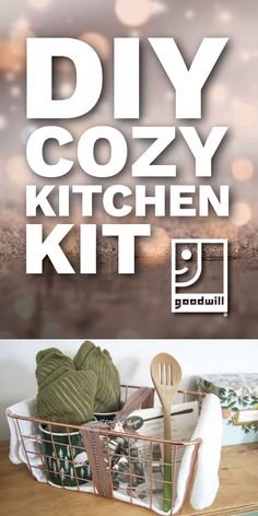 the diy cozy kitchen kit is on display