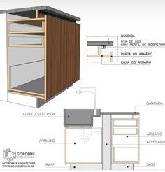 the plans for a small kitchen are shown