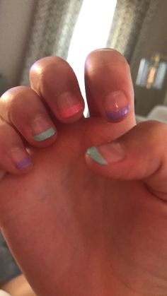 Pastel French Tips, Unicorn Nails, French Tips, Pastel, Pins