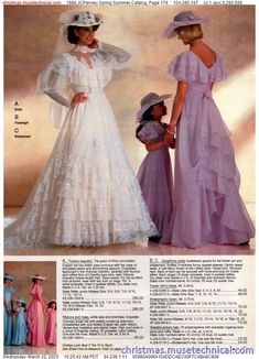 1986 JCPenney Spring Summer Catalog, Page 179 - Catalogs & Wishbooks 80s Wedding Dress, Jcpenney Catalog, Old Wedding Photos, 80s Inspired Fashion, 1980 Fashion, Retro Bride, Vintage Catalog, 80s Prom Dress, Vintage Bridesmaids