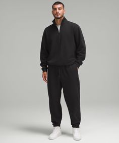 A Reimagined Classic. These Fleece Joggers Put Softness First, So You Can Bring Comfort Wherever You Go. Designed For Casual. Intended To Sit Just Below Ankle For 32"-34" Inseam:roomy Fit Through Glutes And Thighs. Zippered Hand Pockets. Zippered Back Pocket. Waistband Drawcord Can Be Worn Inside Or Out. | Steady State Relaxed-Fit Jogger Joggers Outfit, Fitted Joggers, Lululemon Men, Jogger Shorts, Mens Joggers, Fleece Joggers, Business Casual Outfits, Tall Guys, Hoodie Top