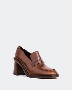 Detail(s): Rounded Toe 3.15” Heel Material(s): Leather Upper Leather Lining Leather Padded Insole Handmade in Spain Color(s): Tan Bronzer, Tan Leather, Leather Upper, Spain, Loafers, Heels, Leather, Color