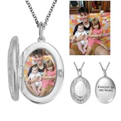 This oval locket necklace is a beautiful way to keep cherished memory alive and close to heart. The pendant is a dainty oval locket with a backside engraving, a special photo can be placed inside the locket. For any past moment you'd like to save, it is just there for the coming everyday moment as you open this little locket. Oval Locket Necklace, Dream Necklace, Necklace Photo, Oval Locket, Photo Keychain, Oval Necklace, Photo Necklace, Photo Pendant, Customized Jewelry