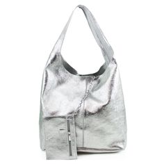 Genuine Leather Metallic Silver Tote bag Rose Gold Tote bag Hobo handbag Silver Shoulder Bag Office bag Travel bag Slouch bag Open top with magdot closure  Additional zipped purse with chain  Silver tone metal hardware  Soft Real Suede  MADE IN ITALY  Handle drop: 38cm  Dimensions: H60cm x W37cm x D16cm Leather Slouch Bag, Slouch Bag, Gold Tote Bag, Slouchy Bag, Slouch Bags, Hobo Handbag, Office Bag, Gold Bag, Metallic Bag