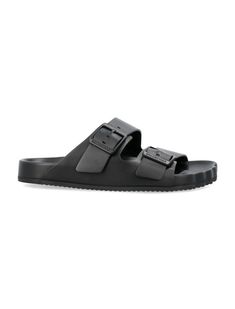 Elevate your casual footwear collection with the Sunday Sandal Matt by Balenciaga. Crafted from sumptuous 100% bovine leather, these sandals are designed for both comfort and style. Featuring double straps, adjustable buckles, and a cushioned rubber sole, they are a perfect choice for warm days.

- Material: 100% Bovine Leather  
- Rubber sole for comfort  
- Embossed logo on midsole  
- Gender: Man Loafers Slippers, Casual Footwear, Loafer Slippers, Balenciaga Mens, Black Loafers, Balenciaga Designer, Mua Sắm, Toe Designs, Embossed Logo