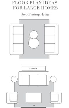 the floor plan for a living room with two sofas and a table in it