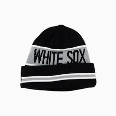 Stay warm and stylish with the New Era Chicago White Sox MLB Beanie Knit Hat. Made by the industry leader, this hat features the iconic team logo and is made with high-quality materials for a comfortable fit. Perfect for any White Sox fan, it's a must-have accessory for game days and beyond. More Details Color: Black Grey Style: 10803775 Cazal Eyewear, Jordan Shop, Kids Belt, Tops And Bottoms, Grey Style, Jersey Jacket, Tank Top Bras, Viktor & Rolf, White Sock