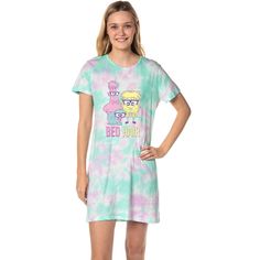 Crafted with care and featuring everyone's sponge from Bikini Bottom this nightgown is designed to keep you comfortable and snug all night long. The cute pajama nightgown features SpongeBob SquarePants, Patrick Star, and Gary the Snail with the words "Bed Hair". The pajama is a soft 100% cotton fabric blend, crafted with soft breathability in mind. These are the best! Comfortable Green Sleepwear For Home, Comfortable Multicolor Sleepwear For Pajama Party, Casual Multicolor Nightgown For Pajama Party, Casual Multicolor Nightgown For Loungewear, Multicolor Relaxed Fit Sleepwear For Pajama Party, Multicolor Short Sleeve Sleepwear With Relaxed Fit, Casual Multicolor Nightgown For Bedtime, Casual Multicolor Nightgown For Sleep, Multicolor Short Sleeve Sleepwear In Relaxed Fit