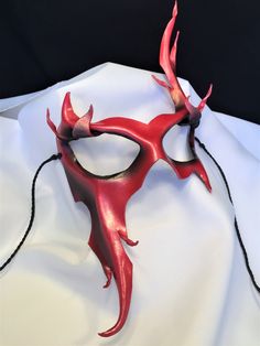 Fire Mask, Greek God Costume, Fire Costume, Evil Fairy, Circus Sideshow, Theatre Masks, Red Mask, Fairy Accessories, Circus Costume