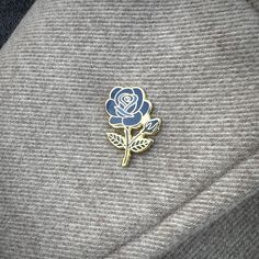 Blue Flower Lapel Pin For Gift, Plant Enamel Pin, Blue Rose Flower, June Birth Flower, Ethereal Elegance, Floral Pins, Birth Month Flower, Birth Month Flowers, Blue Roses