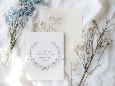 Blue Winter Flowers by Altea Design Studio on @creativemarket Blue Winter, Winter Flowers, Wedding Templates, Dusty Blue, Beautiful Weddings, Design Studio, Wedding Invitations, How To Memorize Things, Branding