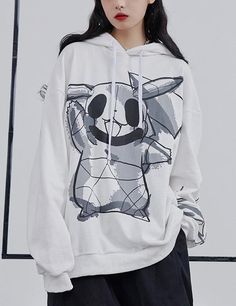 Cartoon print hooded sweater women 2020 new loose black student top Materials used: cotton blendedMeasurement:Size M/BUST-127cm length 70cm / 27.3"bust 127cm / 49.53"Shoulder 63cm / 24.57"Sleeve length 56cm / 21.84"Size L/BUST-131cm length 72cm / 28.08"bust 131cm / 51.09"Shoulder 64cm / 24.96"Sleeve length 57cm / 22.23"Size XL/BUST-135cm length 74cm / 28.86"bust 135cm / 52.65"Shoulder 65cm / 25.35"Sleeve length 58cm / 22.62"Size XXL/BUST-139cm length 76cm / 29.64"bust 139cm / 54.21"Shoulder 66cm Unique Sweatshirt, Graphic Print Sweatshirt, Sweatshirt Fabric, Fall Sweatshirt, Sweater Women, Cozy Sweatshirts, Hooded Sweater, Sweatshirt Designs, Cartoon Print