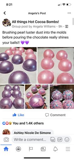 the facebook post is filled with balloons and other things to be posted on it's page