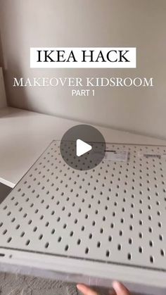 a person is holding up a piece of furniture with the words ikea hack makeover kidsroom part 1